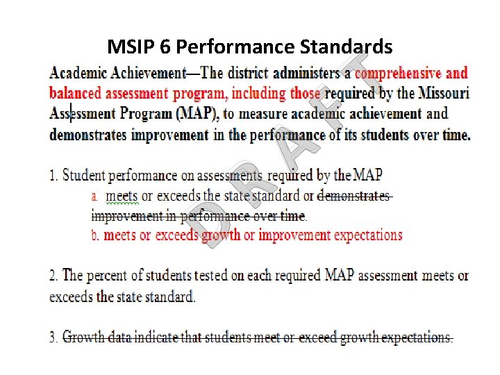 MSIP 6 Performance Standards D R A T F 