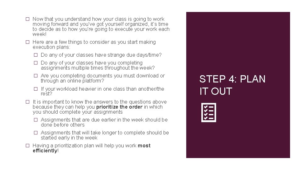 � Now that you understand how your class is going to work moving forward