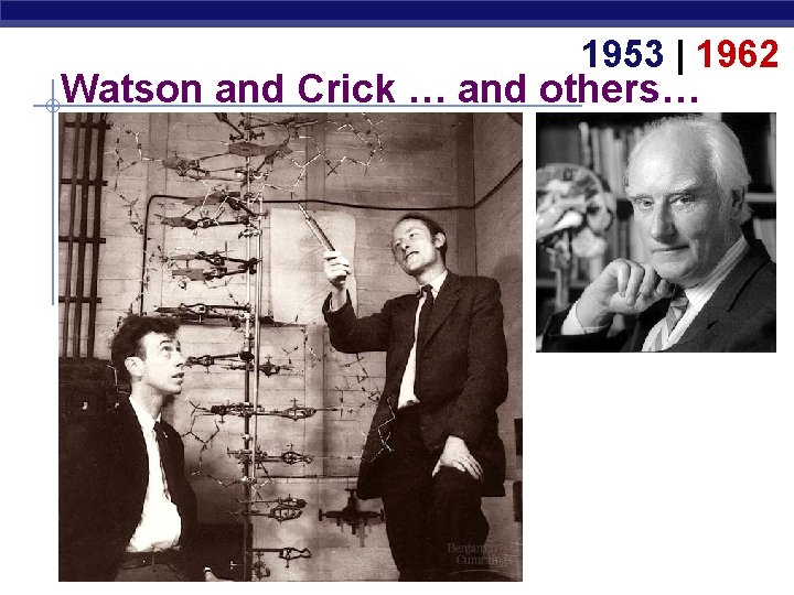 1953 | 1962 Watson and Crick … and others… 