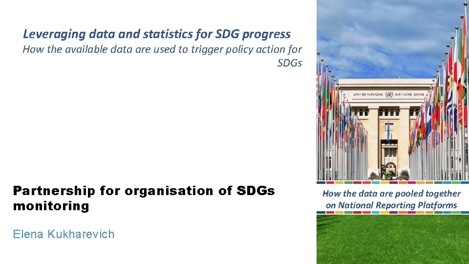 Leveraging data and statistics for SDG progress How