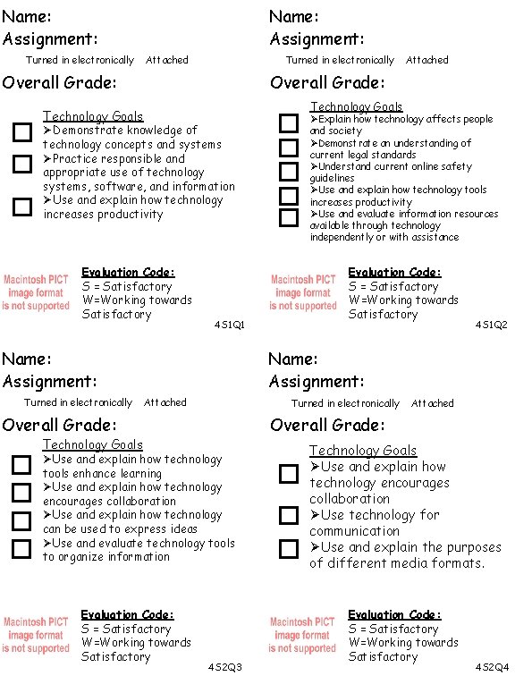 Name: Assignment: Turned in electronically Name: Assignment: Attached Turned in electronically Overall Grade: Attached