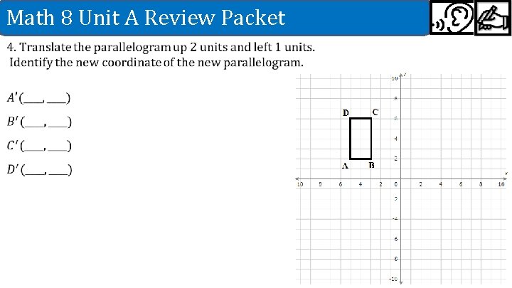 Math 8 Unit A Review Packet 