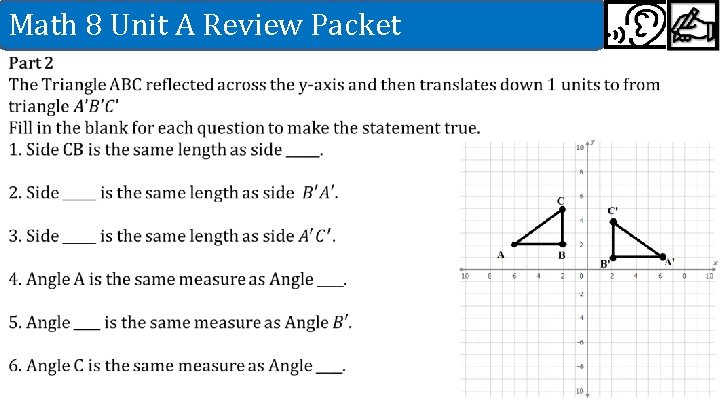 Math 8 Unit A Review Packet 