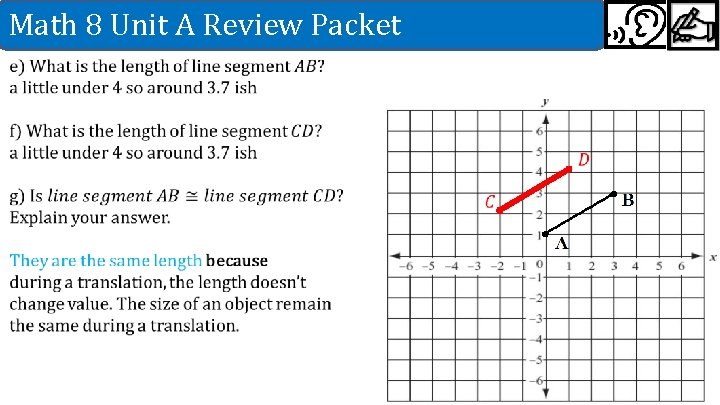 Math 8 Unit A Review Packet 