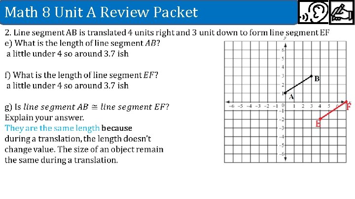 Math 8 Unit A Review Packet 
