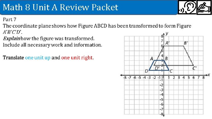 Math 8 Unit A Review Packet 