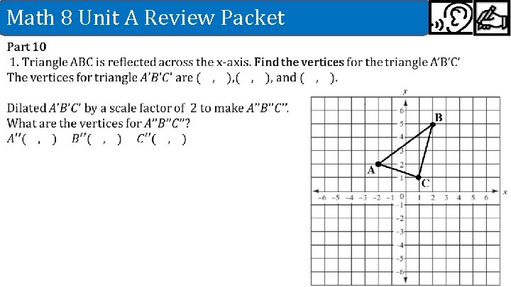 Math 8 Unit A Review Packet 