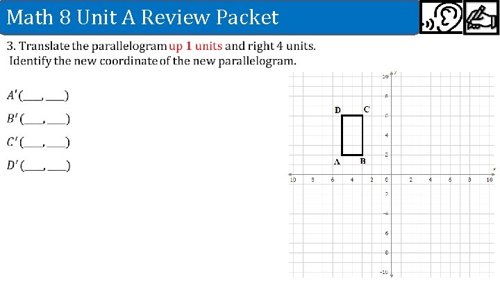 Math 8 Unit A Review Packet 