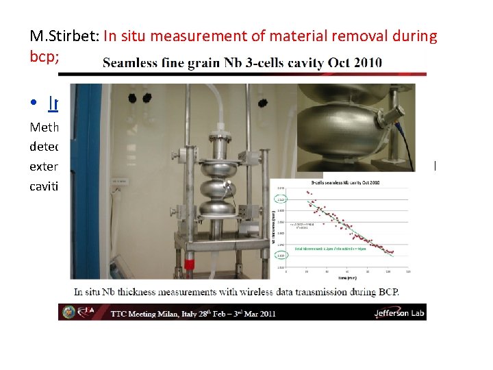 M. Stirbet: In situ measurement of material removal during bcp; An inexpensive inspection system