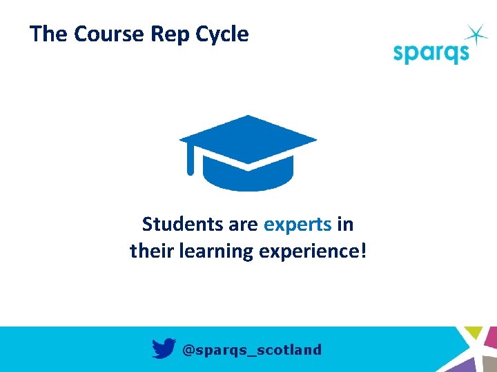 The Course Rep Cycle Students are experts in their learning experience! @sparqs_scotland 
