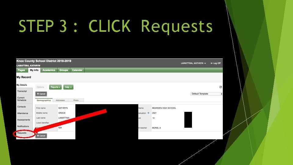 STEP 3 : CLICK Requests 2 0 