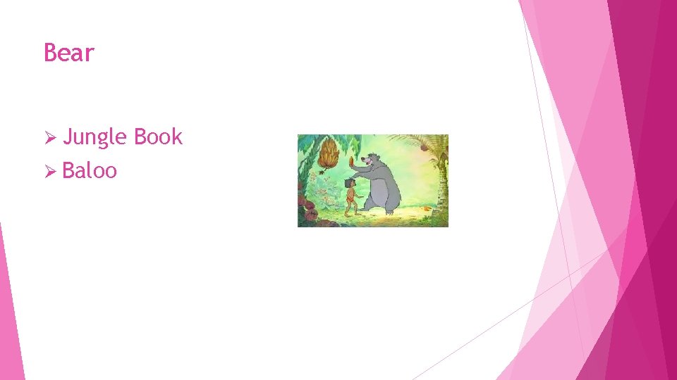 Bear Ø Jungle Ø Baloo Book 