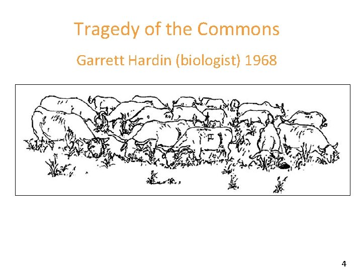 Tragedy of the Commons Garrett Hardin (biologist) 1968 4 