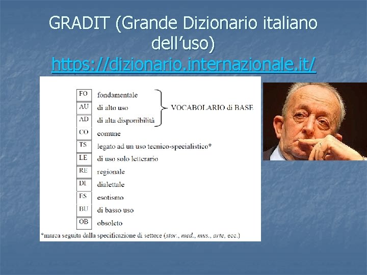 GRADIT (Grande Dizionario italiano dell’uso) https: //dizionario. internazionale. it/ 