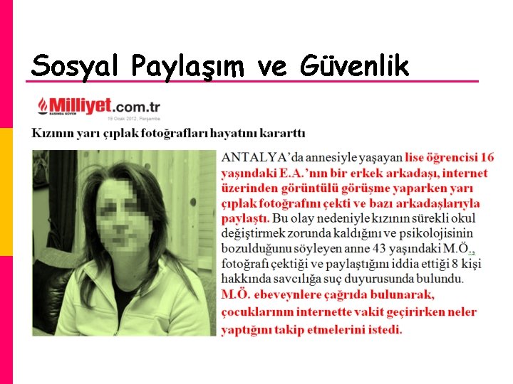 Sosyal Paylaşım ve Güvenlik 