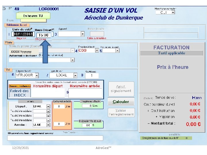 En heures TU XXXXX Yyyyyyy 12/23/2021 Aéro. Gest™ 