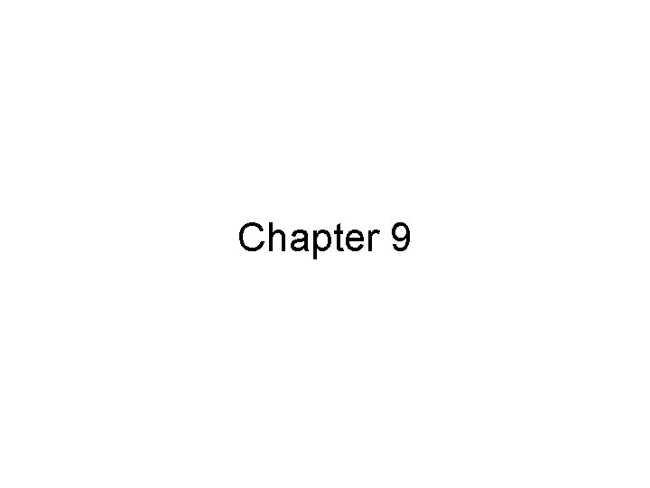 Chapter 9 