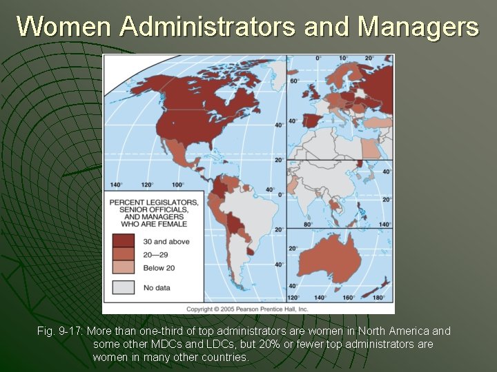 Women Administrators and Managers Fig. 9 -17: More than one-third of top administrators are
