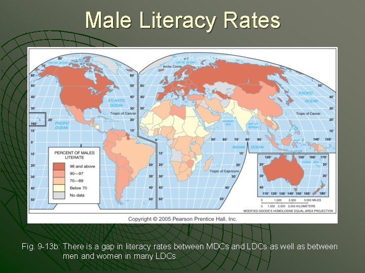 Male Literacy Rates Fig. 9 -13 b: There is a gap in literacy rates