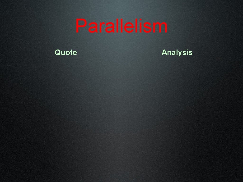 Parallelism Quote Analysis 