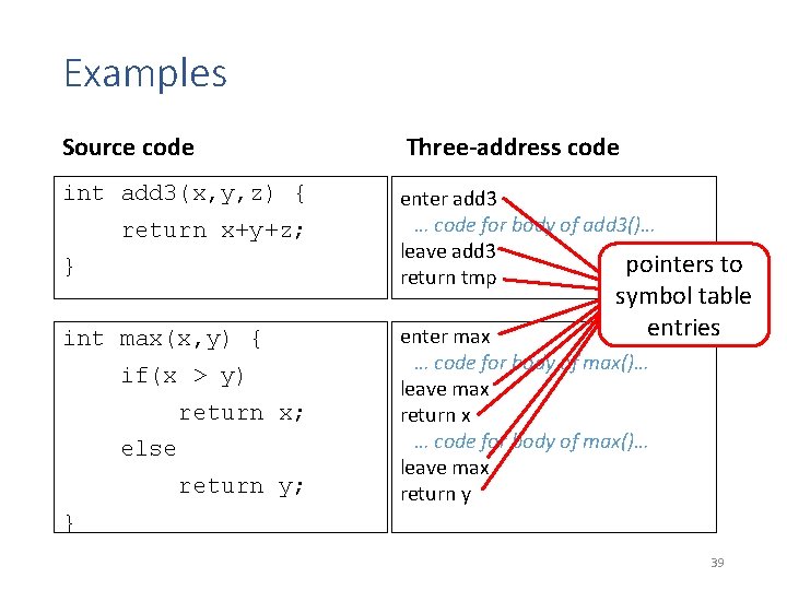 CSc 553 Principles of Compilation 04 Code Generation