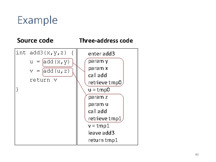 CSc 553 Principles of Compilation 04 Code Generation