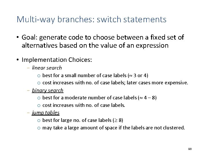 CSc 553 Principles of Compilation 04 Code Generation