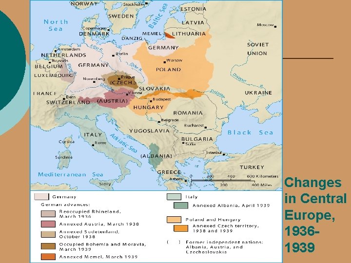 Changes in Central Europe, 19361939 