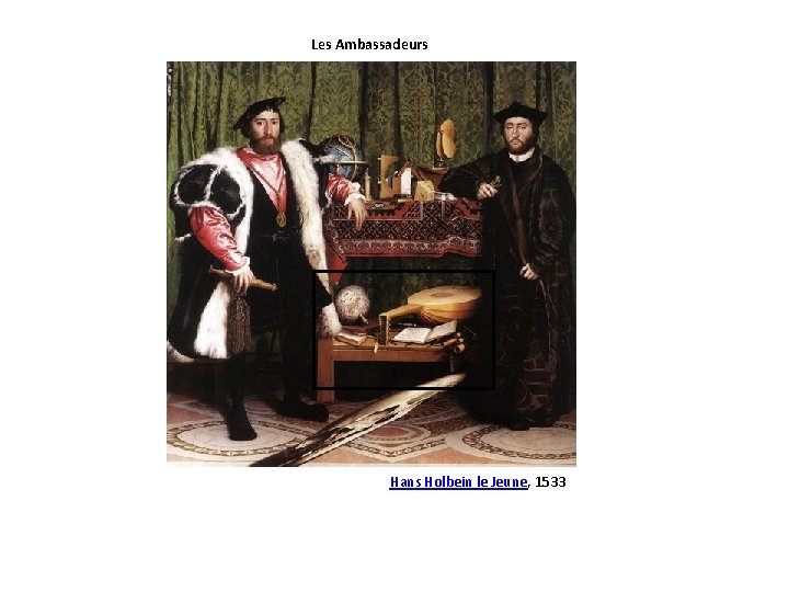 Les Ambassadeurs Hans Holbein le Jeune, 1533 