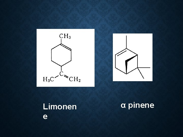 Limonen e α pinene 