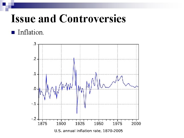 Issue and Controversies n Inflation. Issue and Controversies n Inflation.
