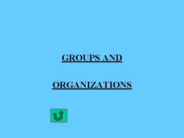GROUPS AND ORGANIZATIONS 