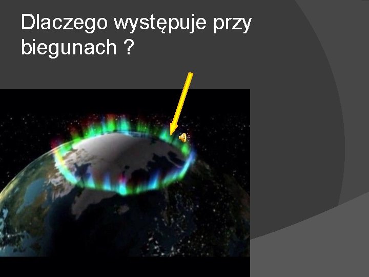 Dlaczego występuje przy biegunach ? 