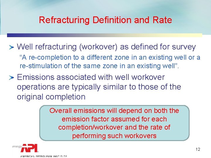 Refracturing Definition and Rate Well refracturing (workover) as defined for survey “A re-completion to