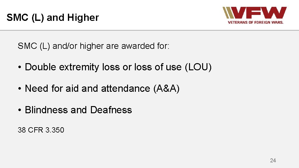 SMC (L) and Higher SMC (L) and/or higher are awarded for: • Double extremity