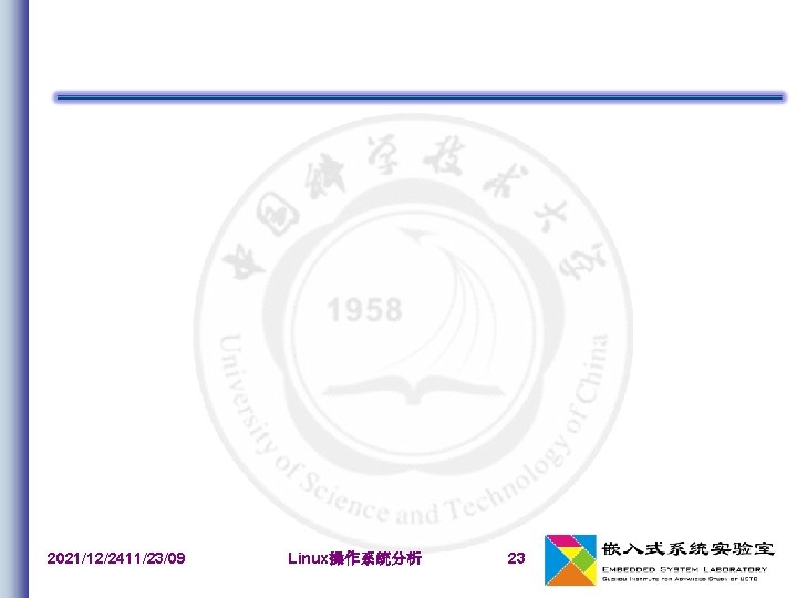 2021/12/2411/23/09 Linux操作系统分析 23 