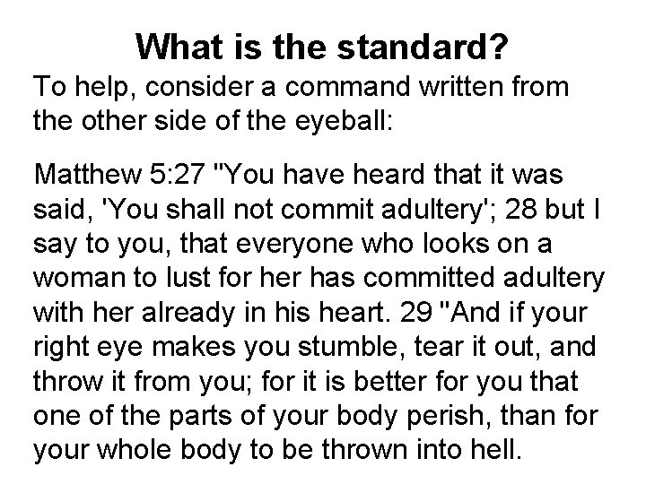 What is the standard? To help, consider a command written from the other side