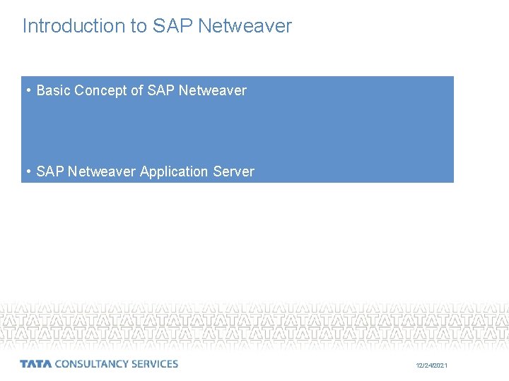 Introduction to SAP Netweaver • Basic Concept of SAP Netweaver • SAP Netweaver Application