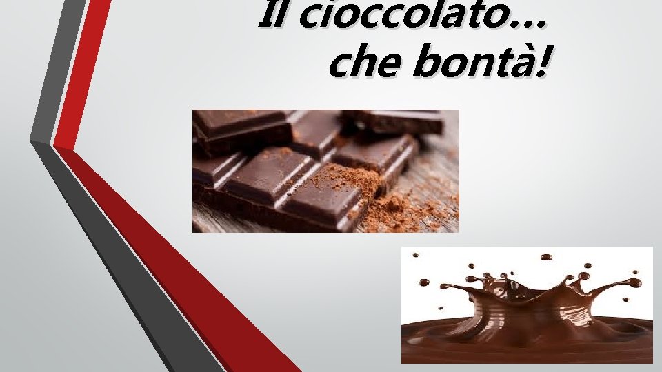 Il cioccolato… che bontà! 