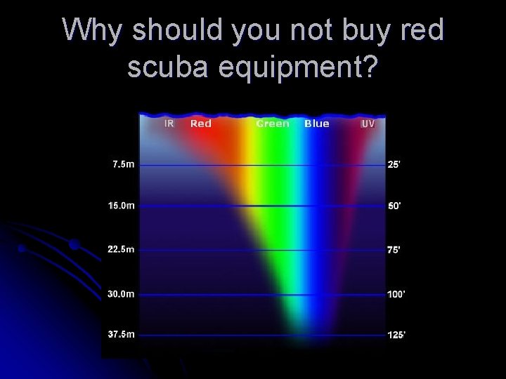 Why should you not buy red scuba equipment? Why should you not buy red scuba equipment?