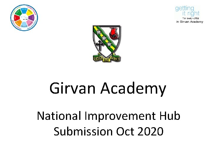 in Girvan Academy National Improvement Hub Submission Oct 2020 