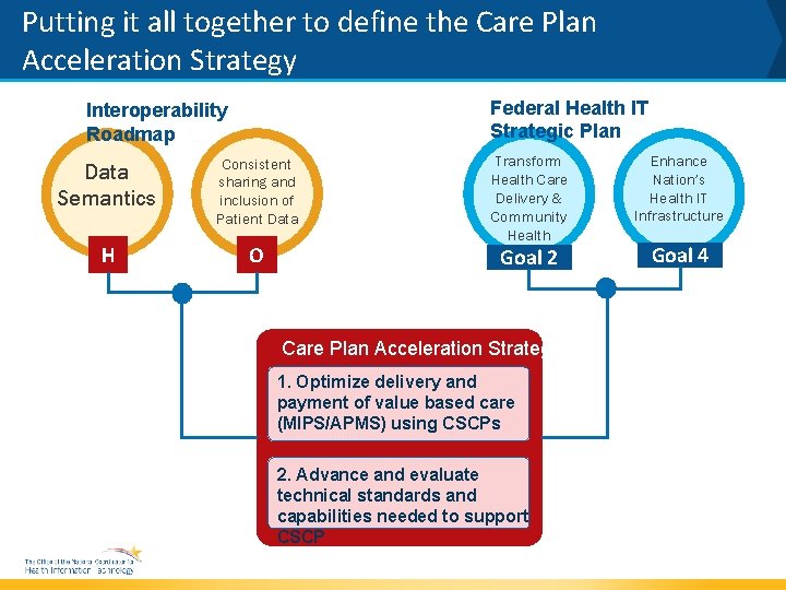 Putting it all together to define the Care Plan Acceleration Strategy Federal Health IT