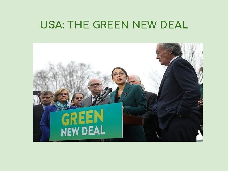 USA: THE GREEN NEW DEAL 