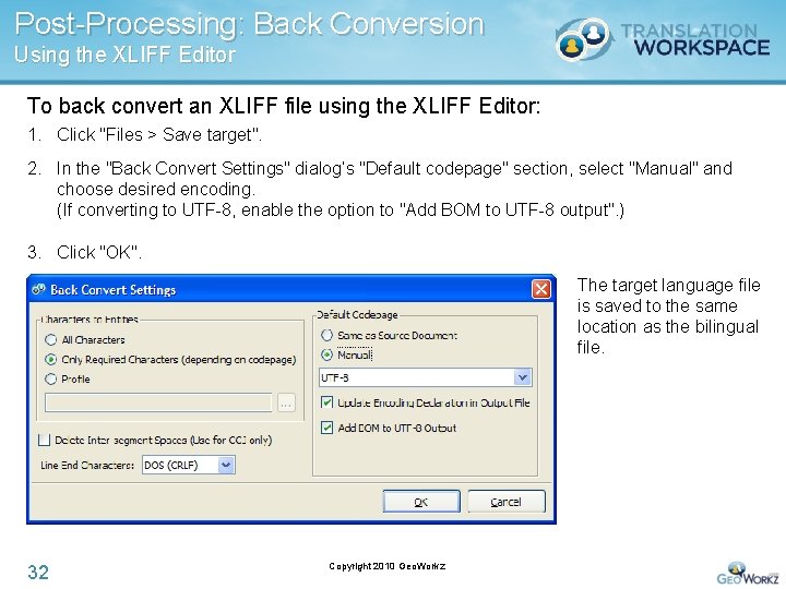 Training Module Translation Workspace Intro to File Pre
