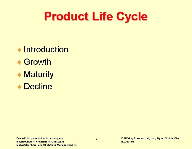 Product Life Cycle ¨ Introduction ¨ Growth ¨ Maturity ¨ Decline Power. Point presentation