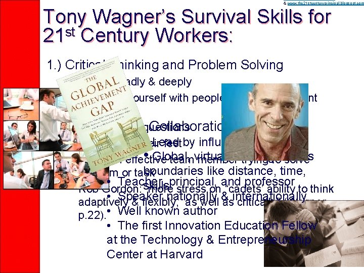 & www. the 21 stcenturyprincipal. blogspot. com Tony Wagner’s Survival Skills for 21 st