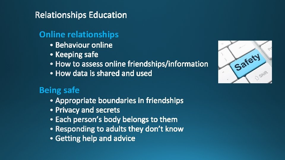 Online relationships Being safe 