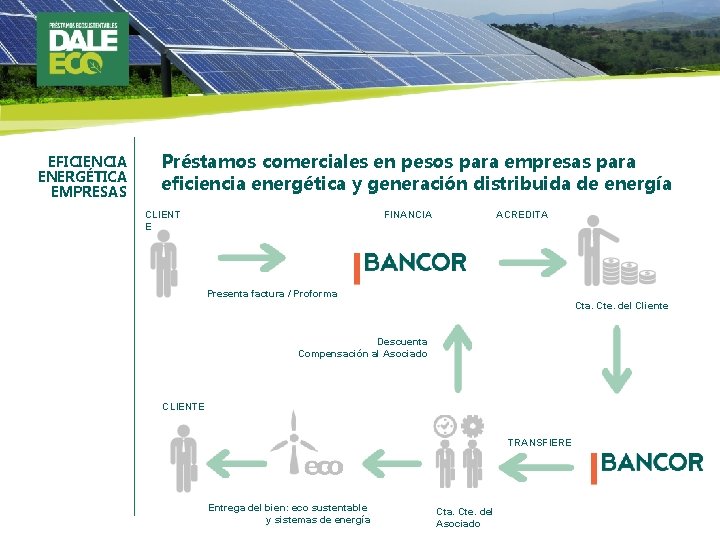 EFICIENCIA ENERGÉTICA EMPRESAS Préstamos comerciales en pesos para empresas para eficiencia energética y generación