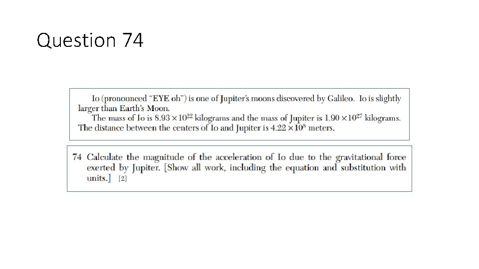 Question 74 