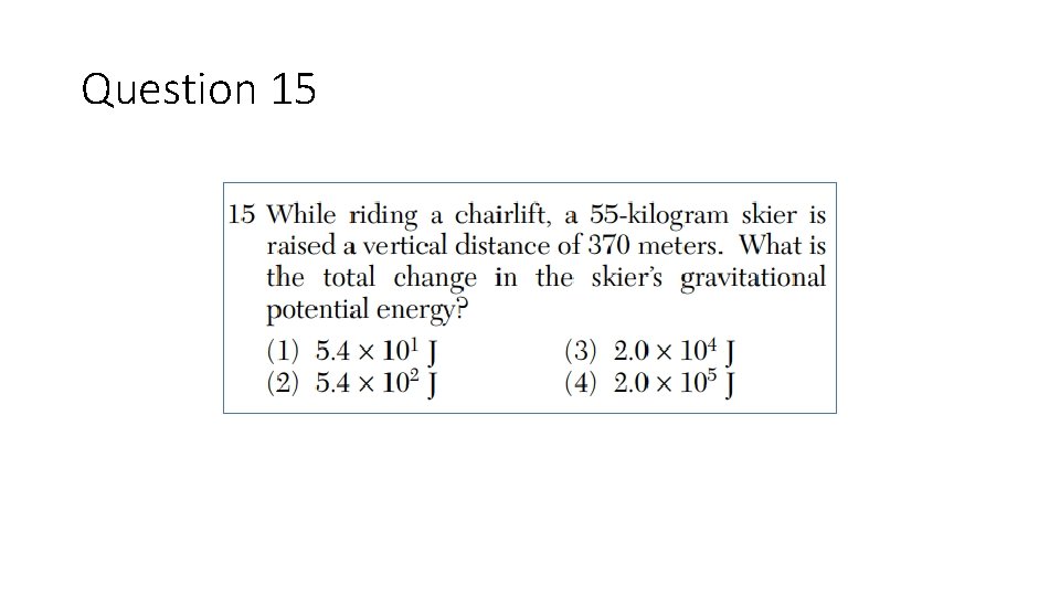 Question 15 